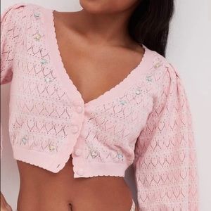 For Love and Lemons floral detailed cardigan